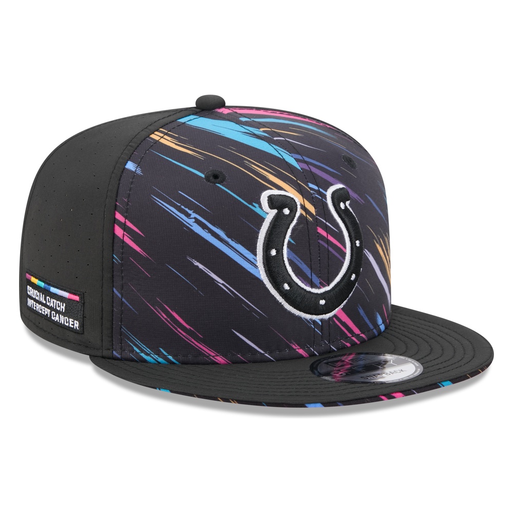 Indianapolis Colts Black 2026 NFL Crucial Catch New Era 9FIFTY Snapback Hat