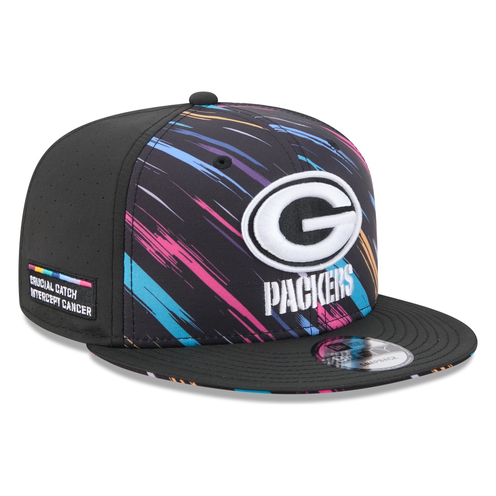 Green Bay Packers Black 2026 NFL Crucial Catch New Era 9FIFTY Snapback Hat
