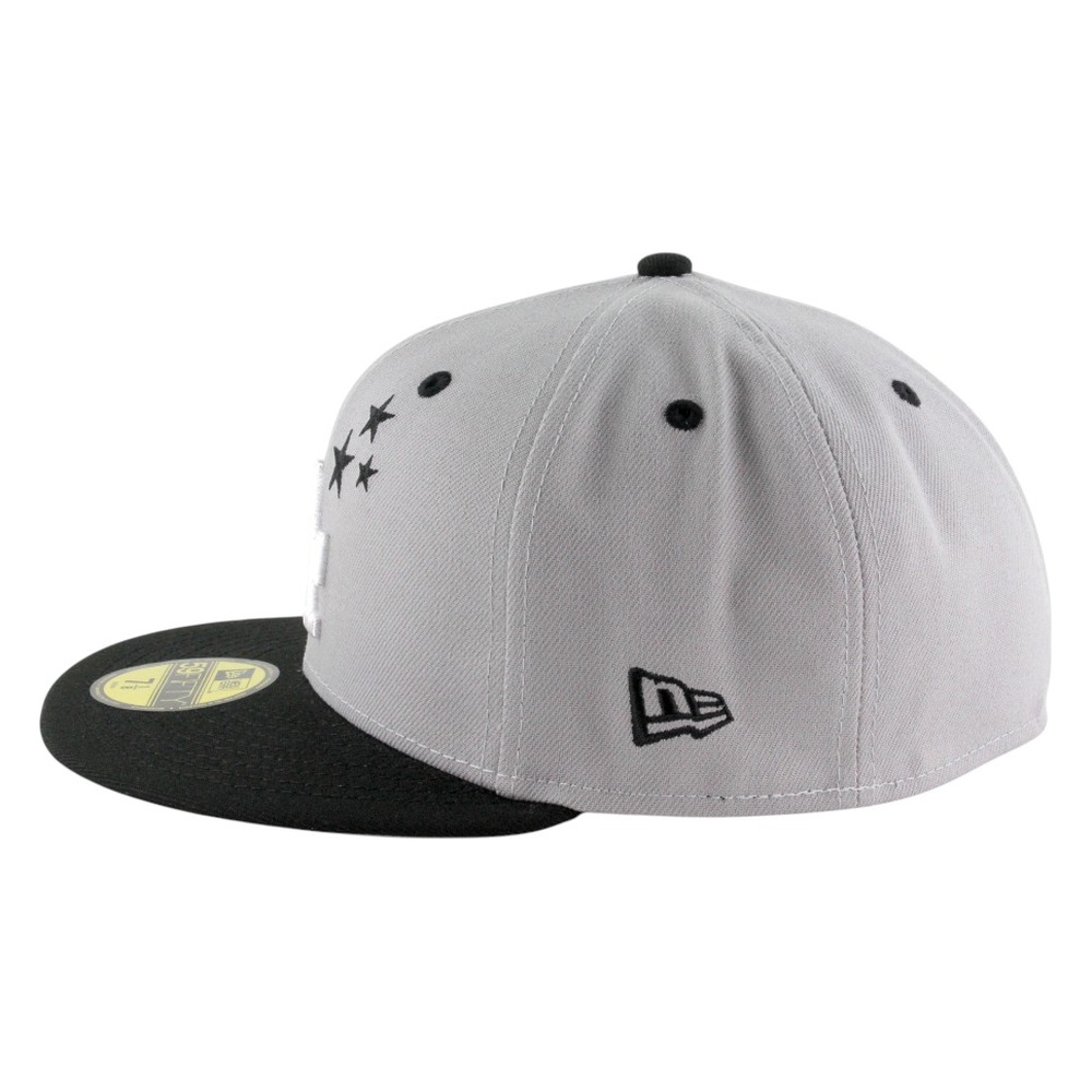Los Angeles Dodgers Gray and Black Star Logo New Era 59FIFTY Fitted Hat