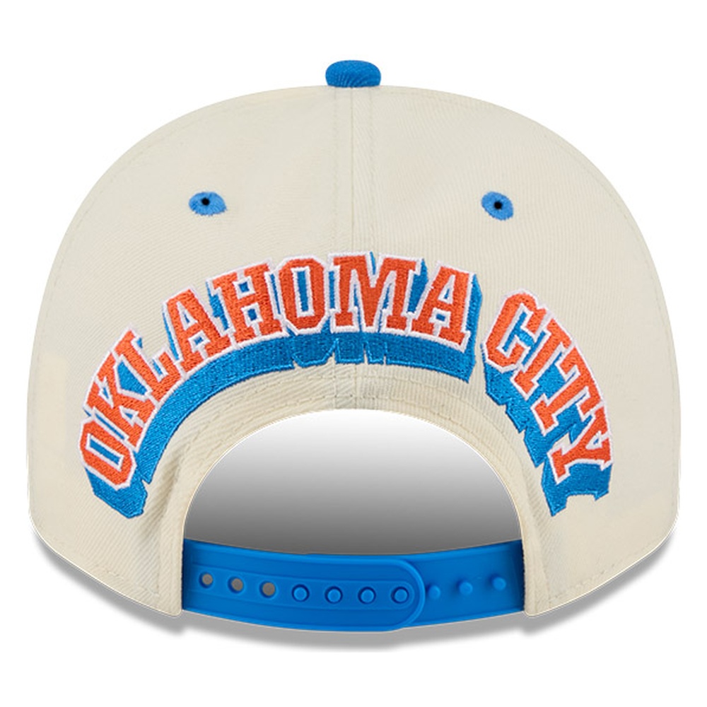 Oklahoma City Thunder Chrome and Blue Rear Hit 9FIFTY A-Frame Snapback Hat