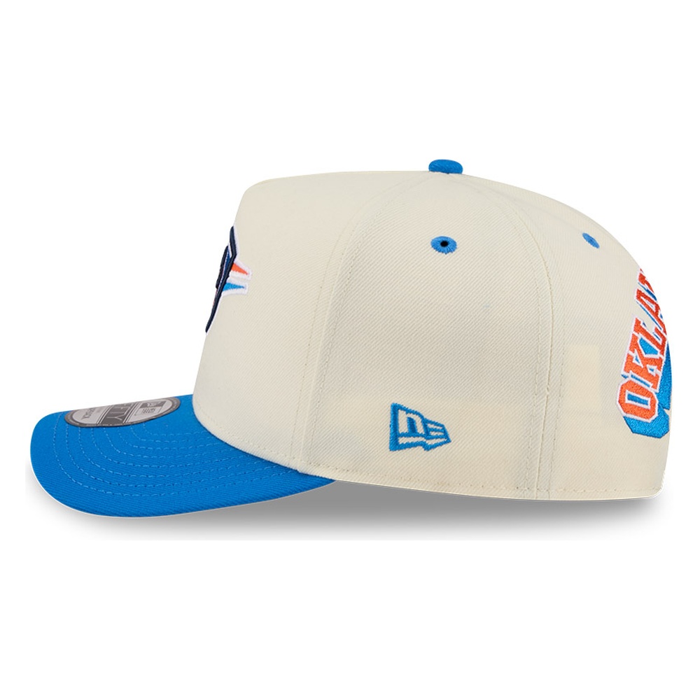 Oklahoma City Thunder Chrome and Blue Rear Hit 9FIFTY A-Frame Snapback Hat