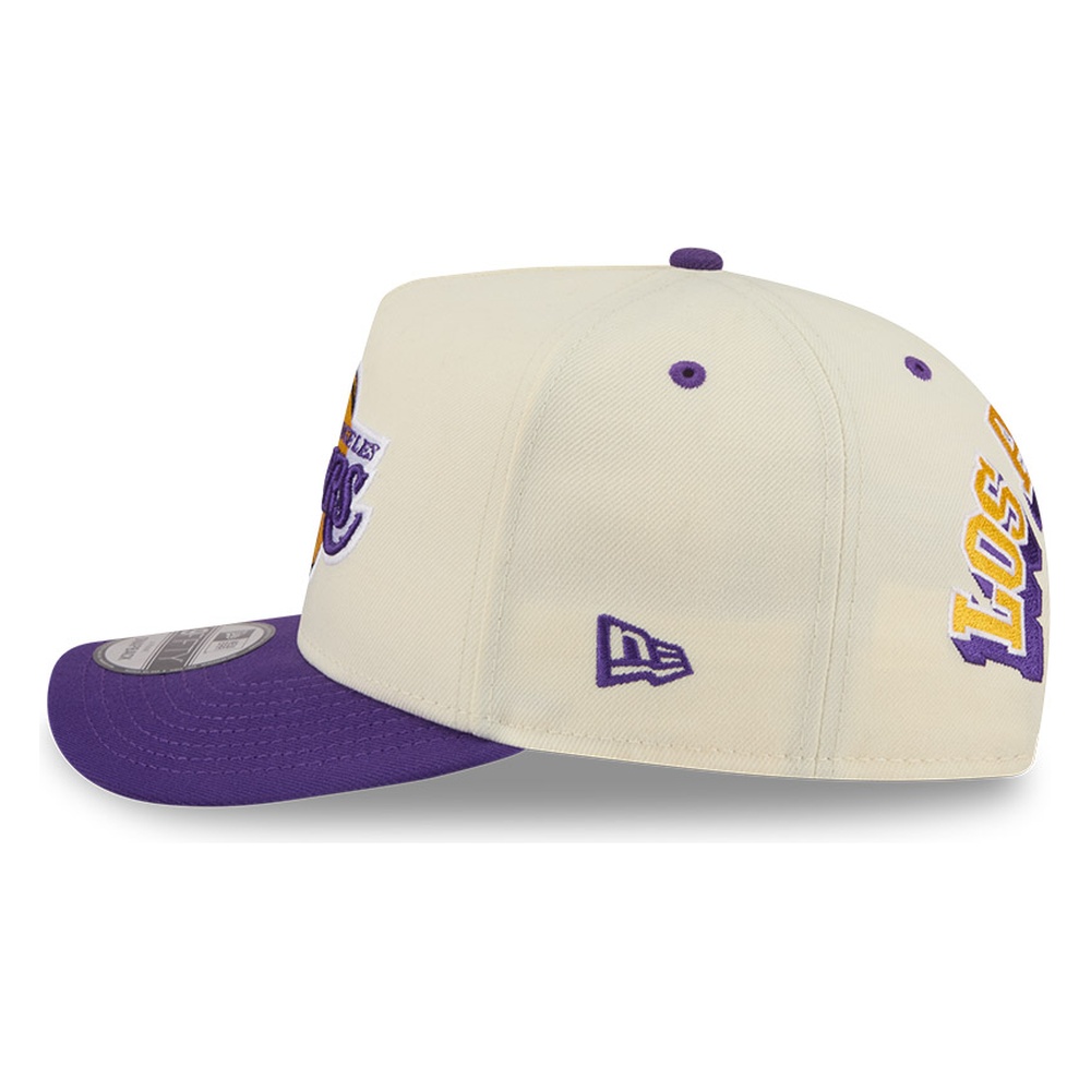 Los Angeles Lakers Chrome and Purple Rear Hit 9FIFTY A-Frame Snapback Hat