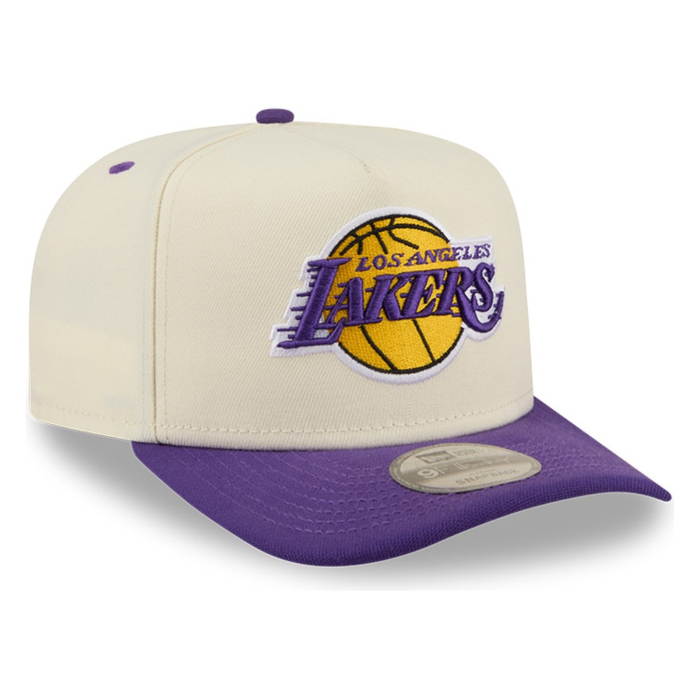 Los Angeles Lakers Chrome and Purple Rear Hit 9FIFTY A-Frame Snapback Hat