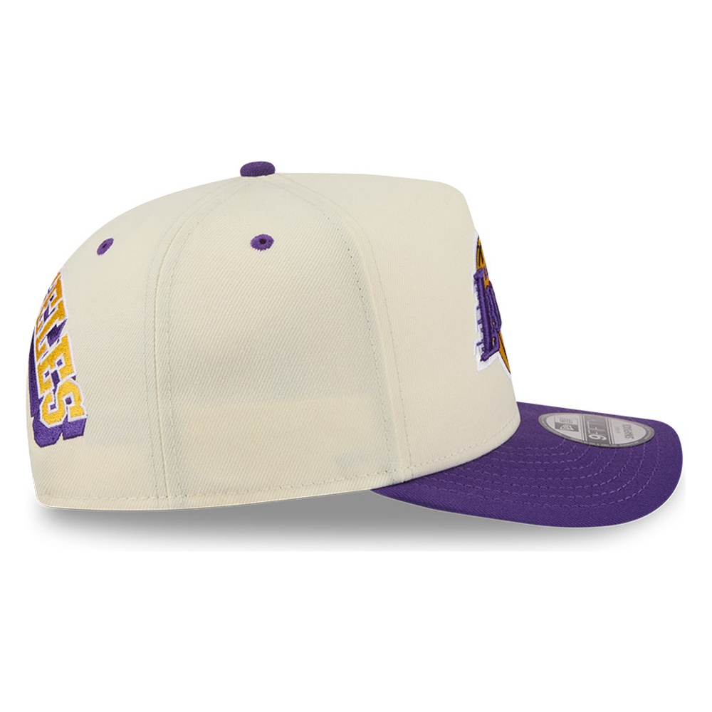 Los Angeles Lakers Chrome and Purple Rear Hit 9FIFTY A-Frame Snapback Hat