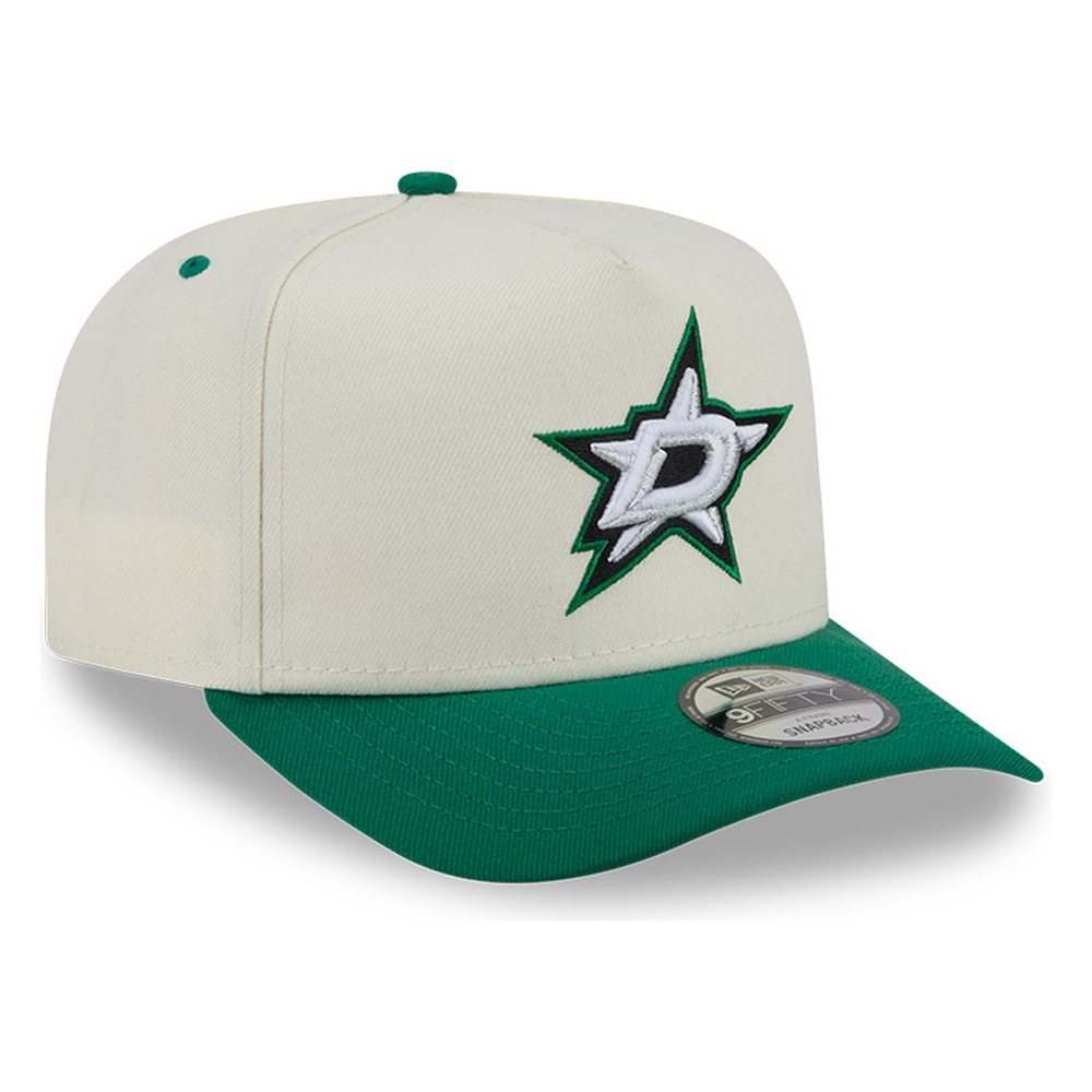 Dallas Stars Chrome and Green Rear Hit 9FIFTY A-Frame Snapback Hat
