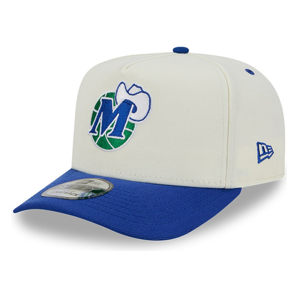 Dallas Mavericks Chrome and Royal Blue Rear Hit 9FIFTY A-Frame Snapback Hat