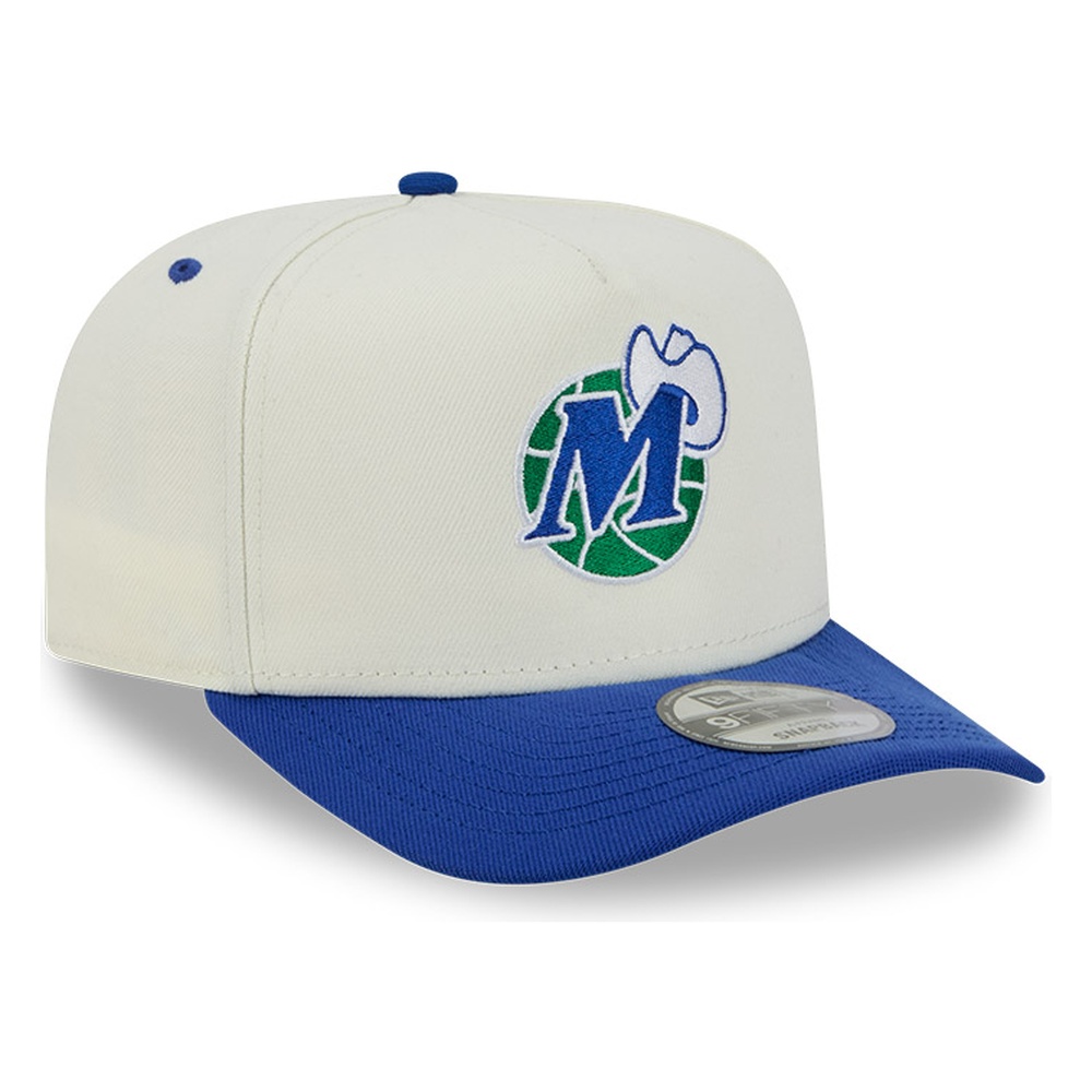 Dallas Mavericks Chrome and Royal Blue Rear Hit 9FIFTY A-Frame Snapback Hat