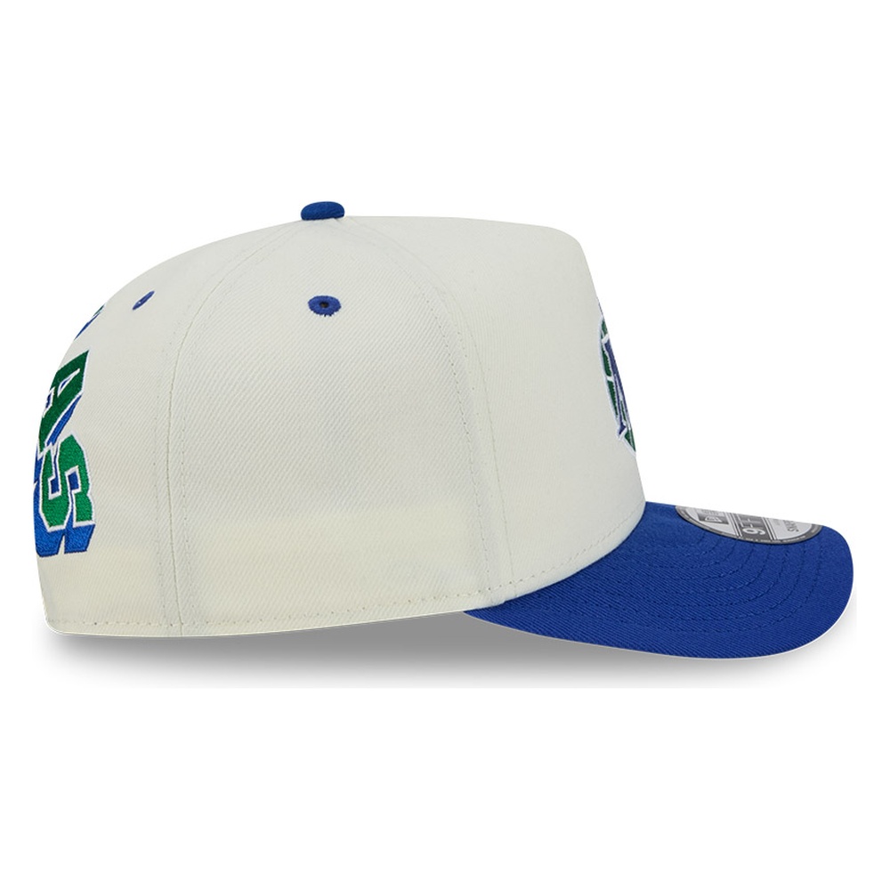 Dallas Mavericks Chrome and Royal Blue Rear Hit 9FIFTY A-Frame Snapback Hat