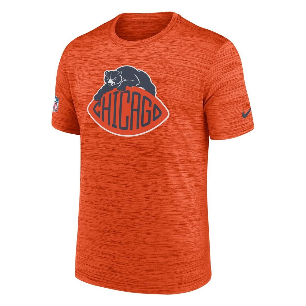 Chicago Bears Orange Rivalries Collection Sideline Velocity Dri-FIT T-Shirt