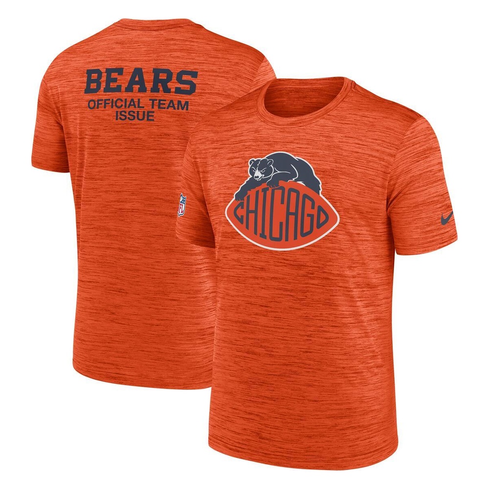 Chicago Bears Orange Rivalries Collection Sideline Velocity Dri-FIT T-Shirt