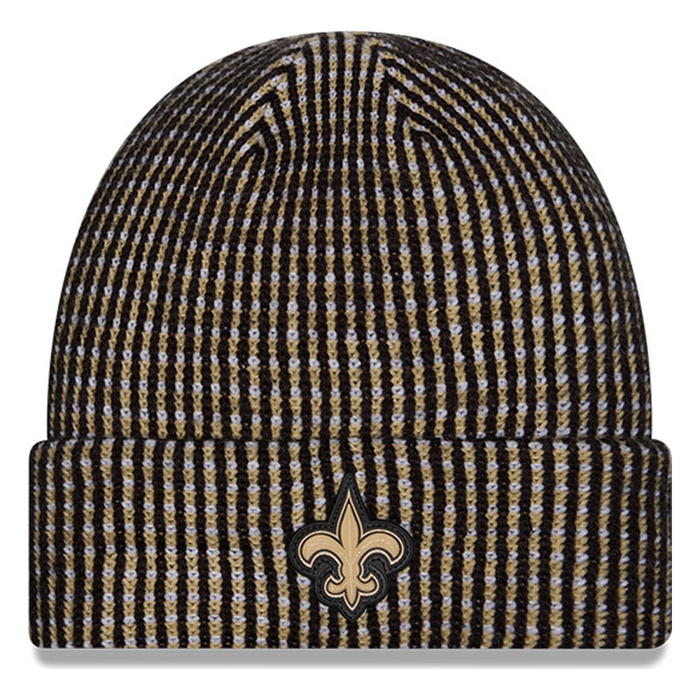 New Orleans Saints Black 2026 NFL Sideline Cold Weather New Era Cuff Knit Hat