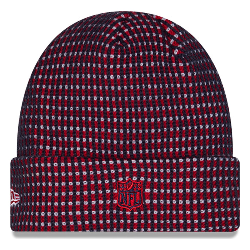 New England Patriots Navy 2026 NFL Sideline Cold Weather New Era Cuff Knit Hat