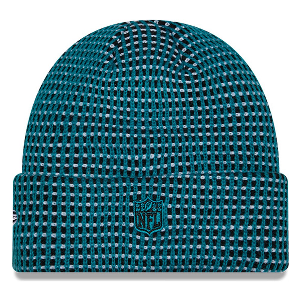 Jacksonville Jaguars Teal 2026 NFL Sideline Cold Weather New Era Cuff Knit Hat