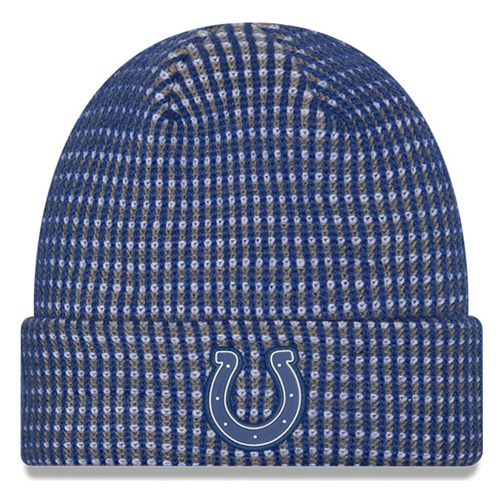 Indianapolis Colts Royal Blue 2026 NFL Sideline Cold Weather New Era Cuff Knit Hat