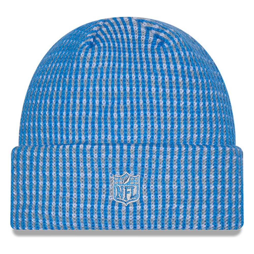 Detroit Lions Light Blue 2026 NFL Sideline Cold Weather New Era Cuff Knit Hat