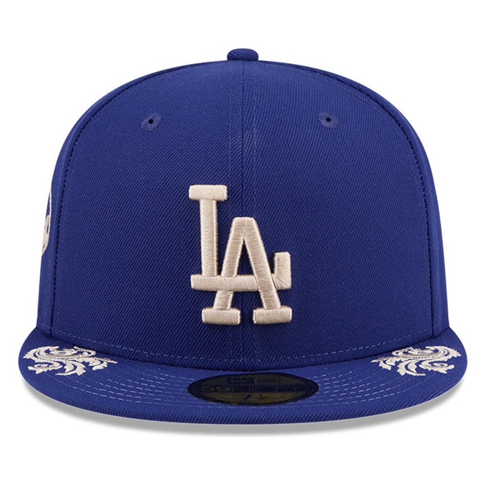 Los Angeles Dodgers Royal Blue Side Wordmark Script New Era 59FIFTY Fitted Hat