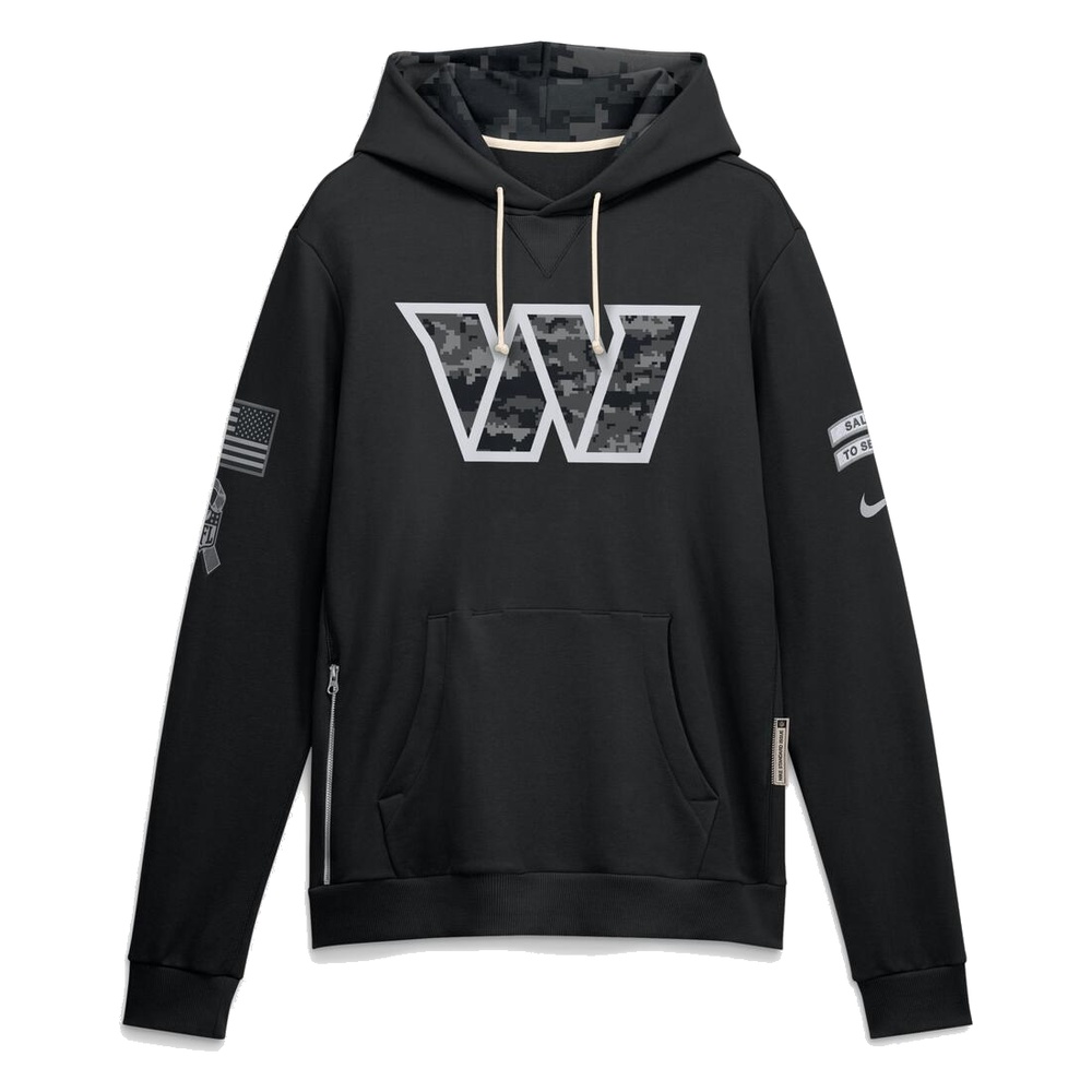 Washington Commanders Black 2026 Salute to Service Sideline Nike Dri-FIT Pullover Hoodie