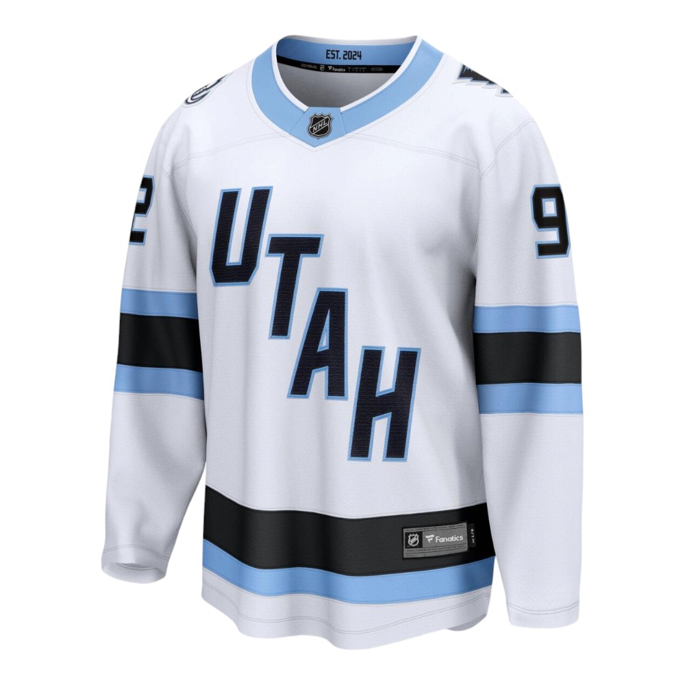 Utah Mammoth Logan Cooley White Alternate Road Fanatics Breakaway Jersey