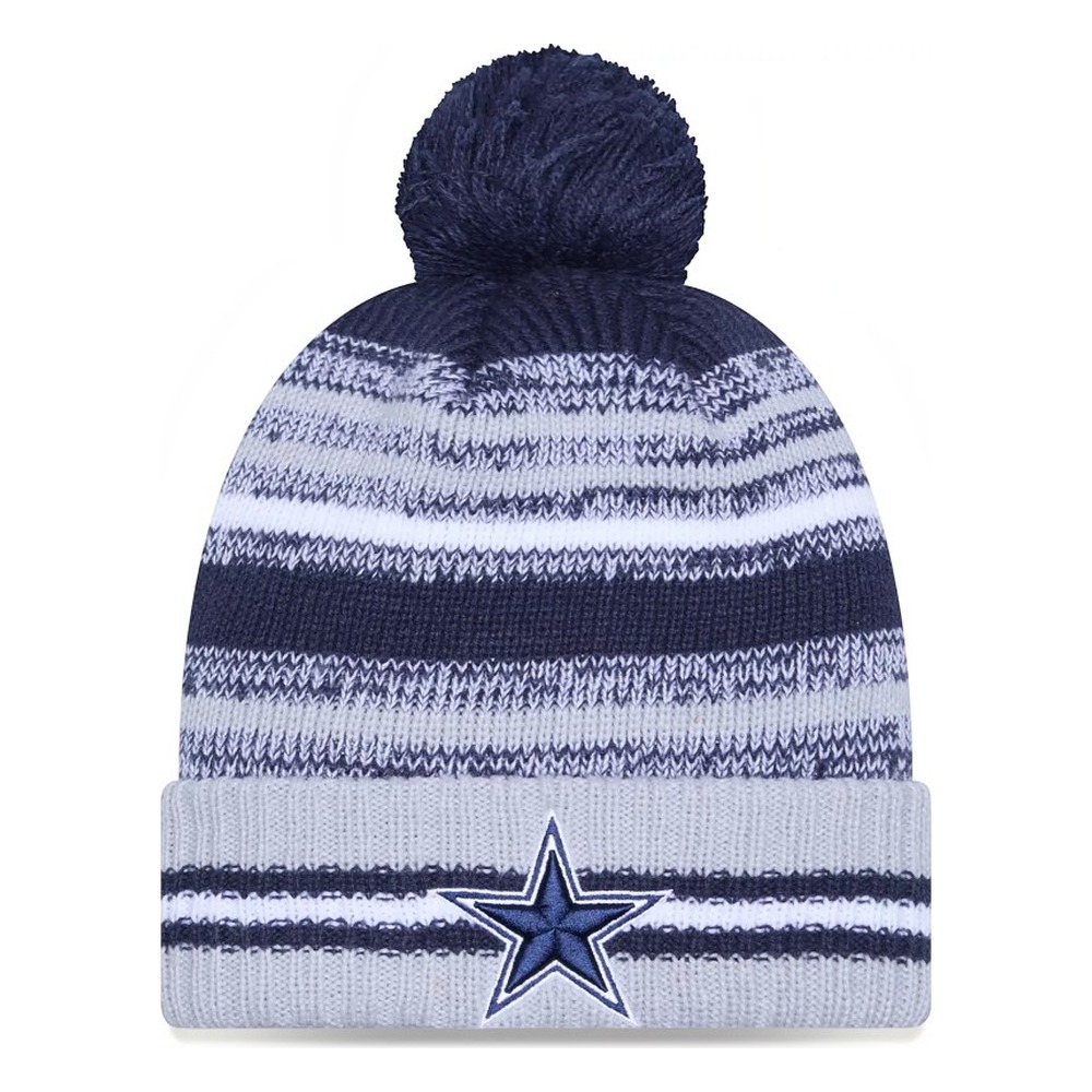 Dallas Cowboys Dark Blue Cheer Promo New Era Knit Beanie Hat