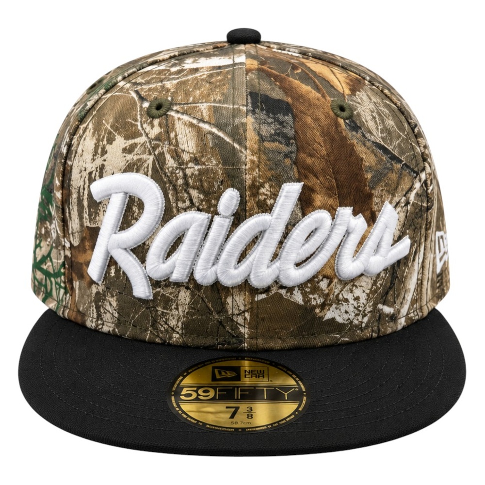 Las Vegas Raiders Realtree Camo and Black New Era 59FIFTY Fitted Hat