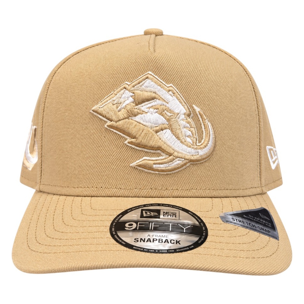 Utah Mammoth Camel Brown with U Patch New Era 9FIFTY A-Frame Snapback Hat