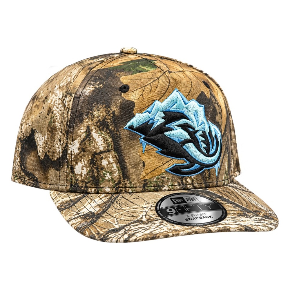 Utah Mammoth Realtree Camo Ice Mammoth Logo New Era 9FIFTY A-Frame Snapback Hat
