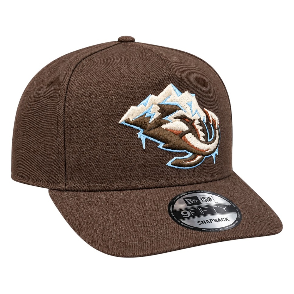 Utah Mammoth Burnt Wood Brown Ice Mammoth Logo New Era 9FIFTY A-Frame Snapback Hat