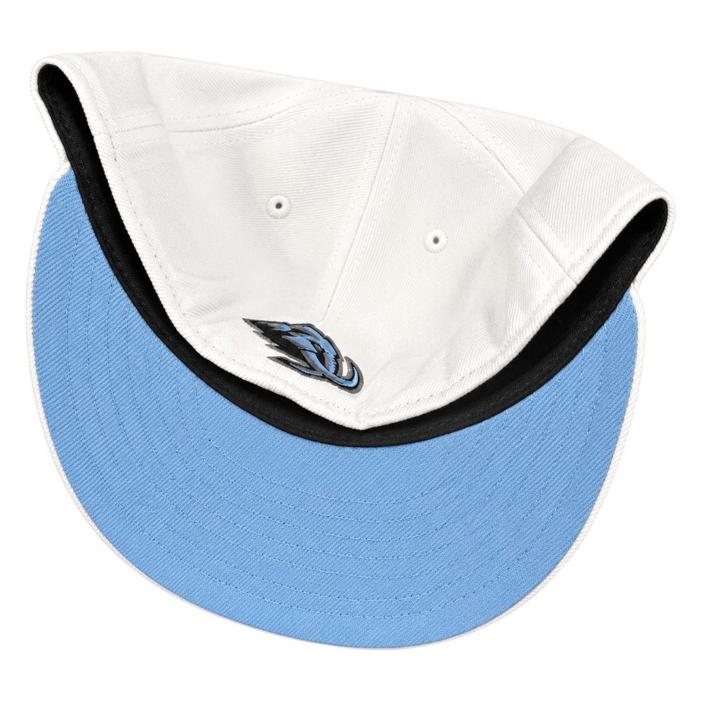 Utah Mammoth White Frozen Logo Icy Blue UV New Era 59FIFTY Fitted Hat