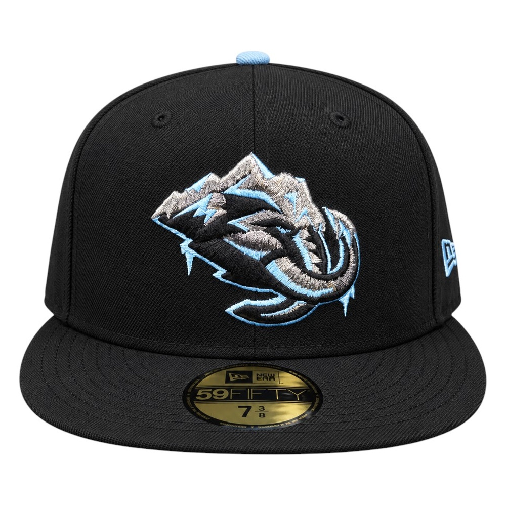 Utah Mammoth Black Frozen Logo Grey UV New Era 59FIFTY Fitted Hat