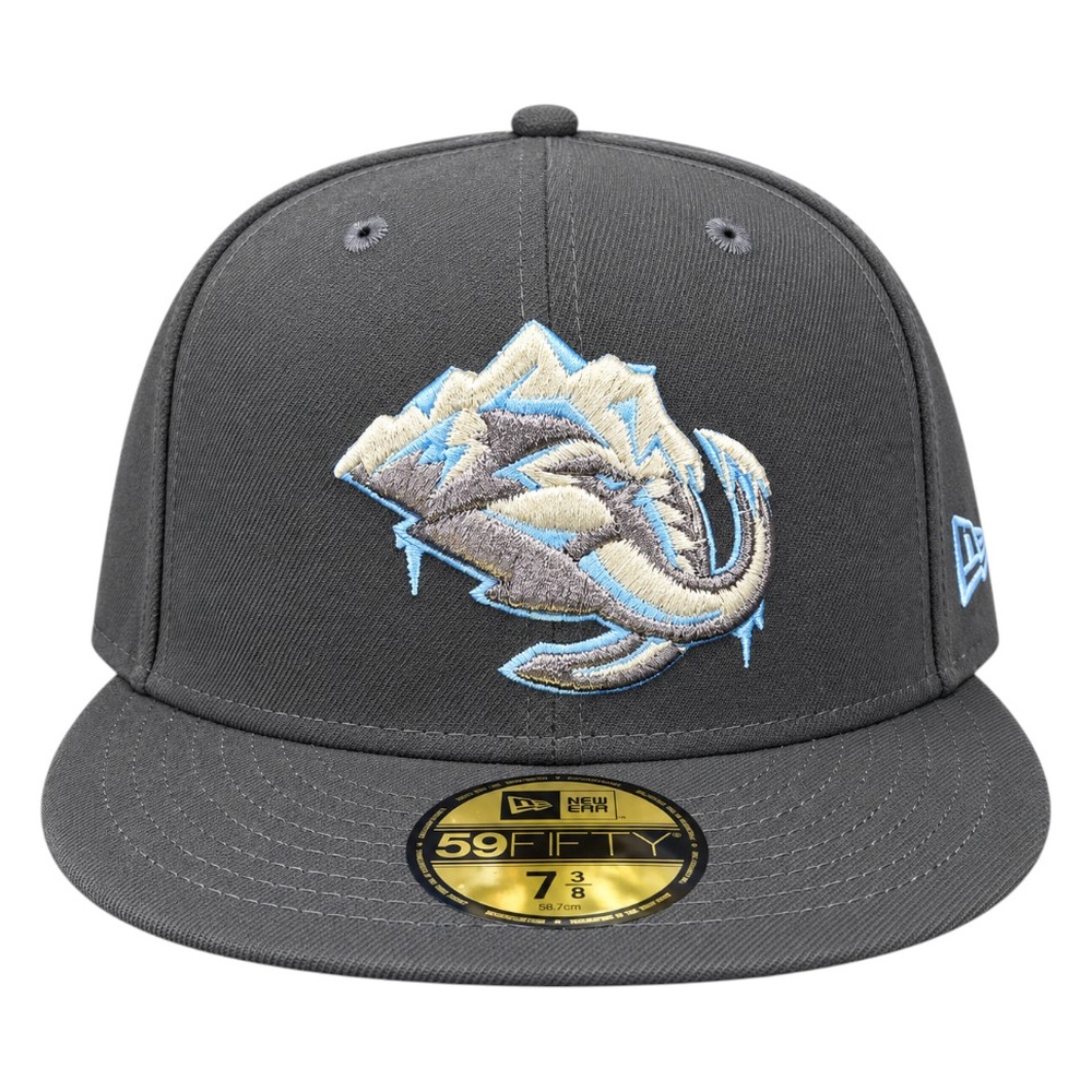 Utah Mammoth Anthracite Grey Frozen Logo UV New Era 59FIFTY Fitted Hat