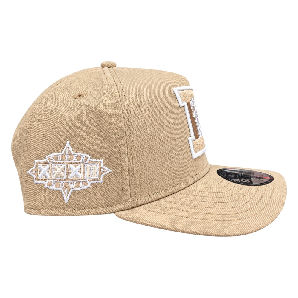 Denver Broncos Camel Brown Super Bowl XXXII Patch New Era 9FIFTY A-Frame Snapback Hat