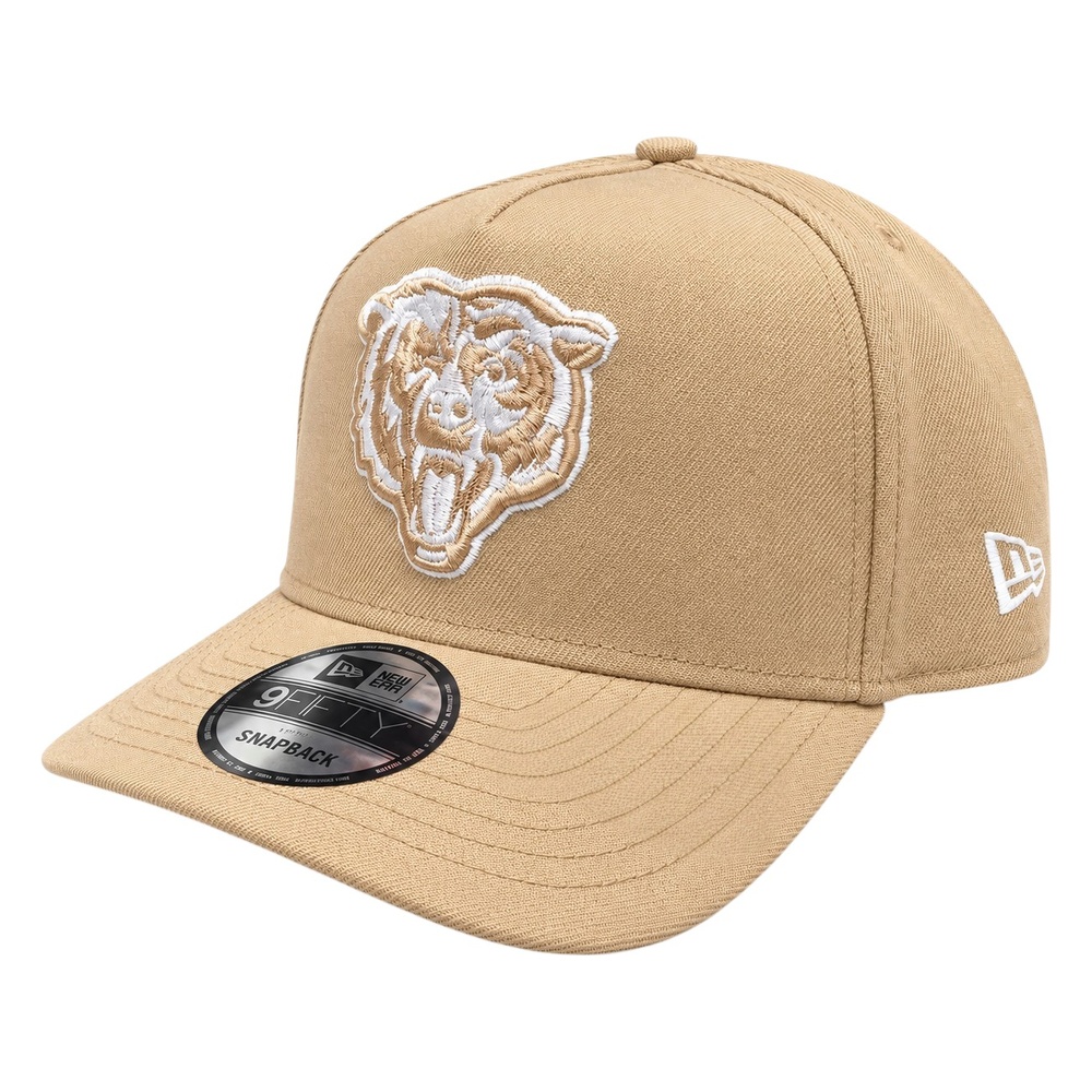 Chicago Bears Camel Brown 100th Anniversary Patch New Era 9FIFTY A-Frame Snapback Hat