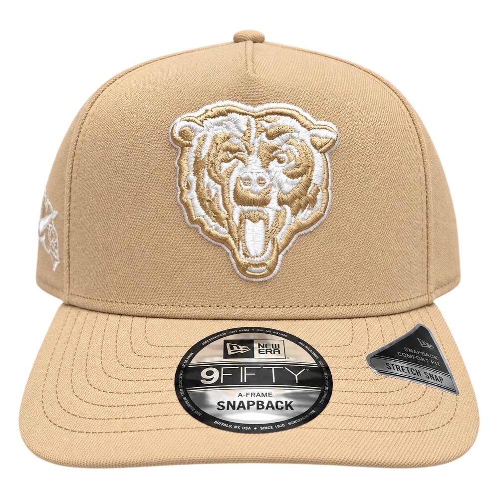 Chicago Bears Camel Brown 100th Anniversary Patch New Era 9FIFTY A-Frame Snapback Hat