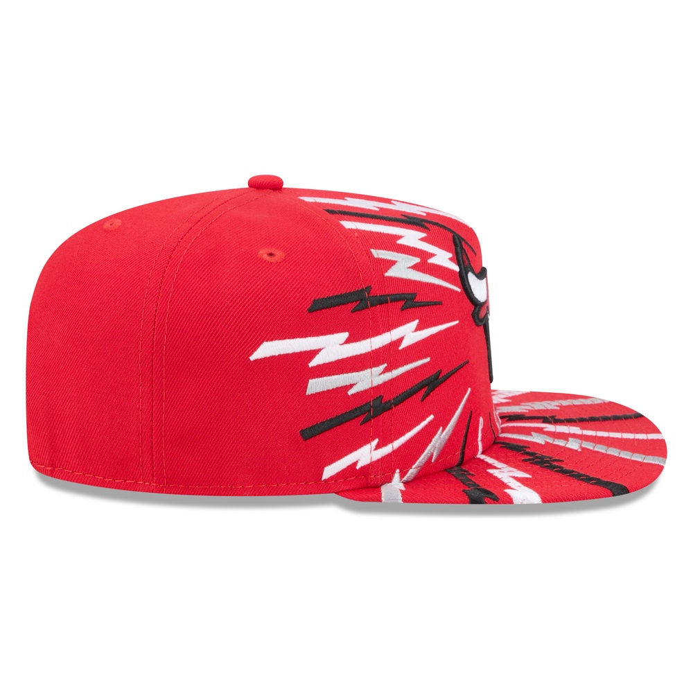 Chicago Bulls Red Bolt New Era 9FIFTY A-Frame Snapback Hat