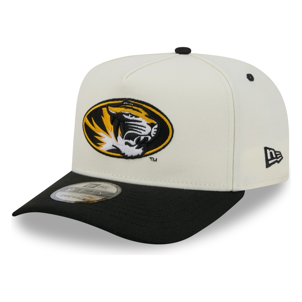 Missouri Tigers Chrome and Black Rear Hit New Era 9FIFTY A-Frame Snapback Hat