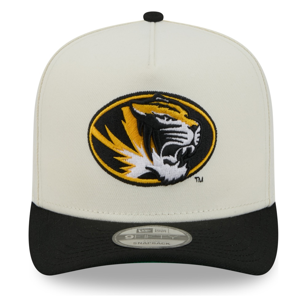 Missouri Tigers Chrome and Black Rear Hit New Era 9FIFTY A-Frame Snapback Hat
