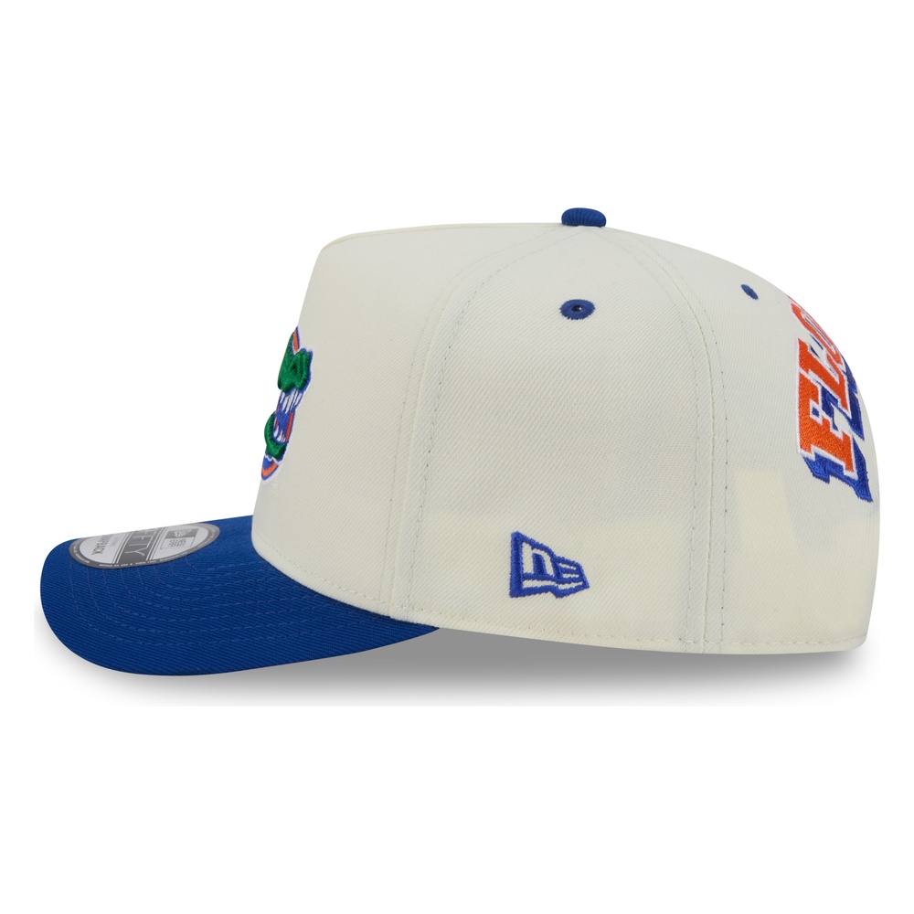 Florida Gators Chrome and Royal Blue Rear Hit New Era 9FIFTY A-Frame Snapback Hat