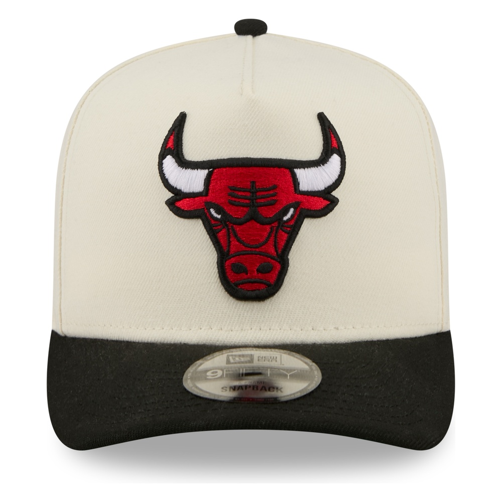 Chicago Bulls Chrome and Black Rear Hit New Era 9FIFTY A-Frame Snapback Hat