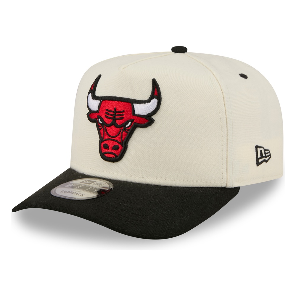 Chicago Bulls Chrome and Black Rear Hit New Era 9FIFTY A-Frame Snapback Hat