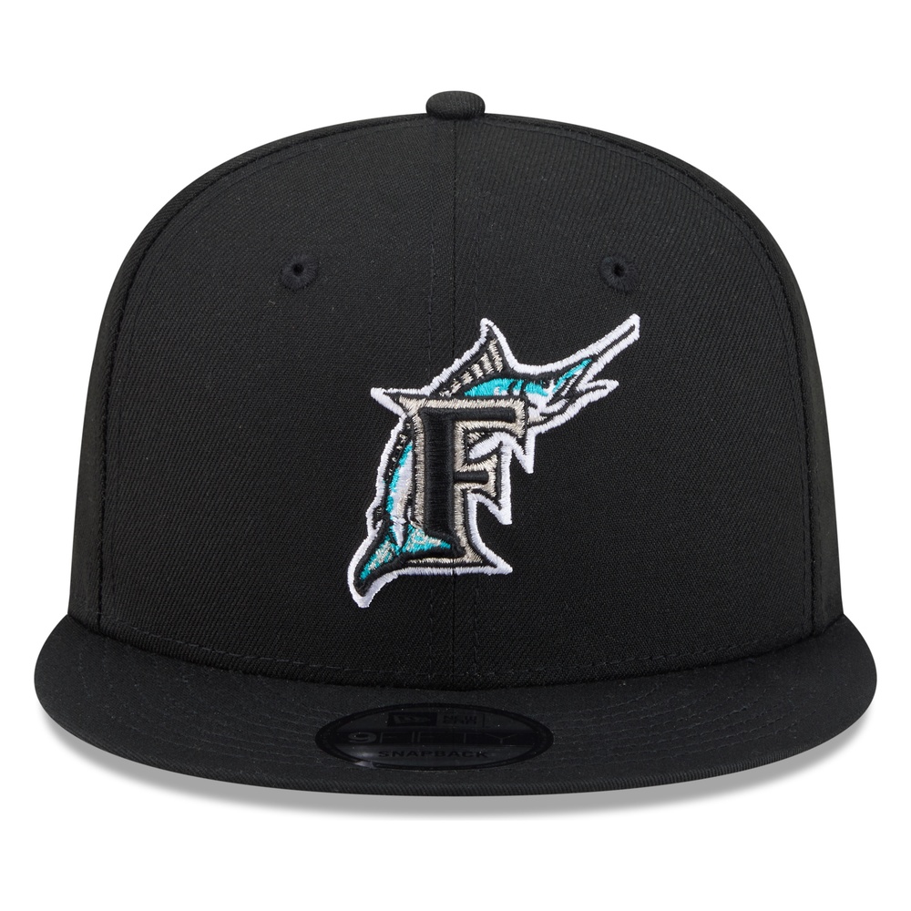 Miami Marlins Black Basic New Era 9FIFTY Snapback Hat