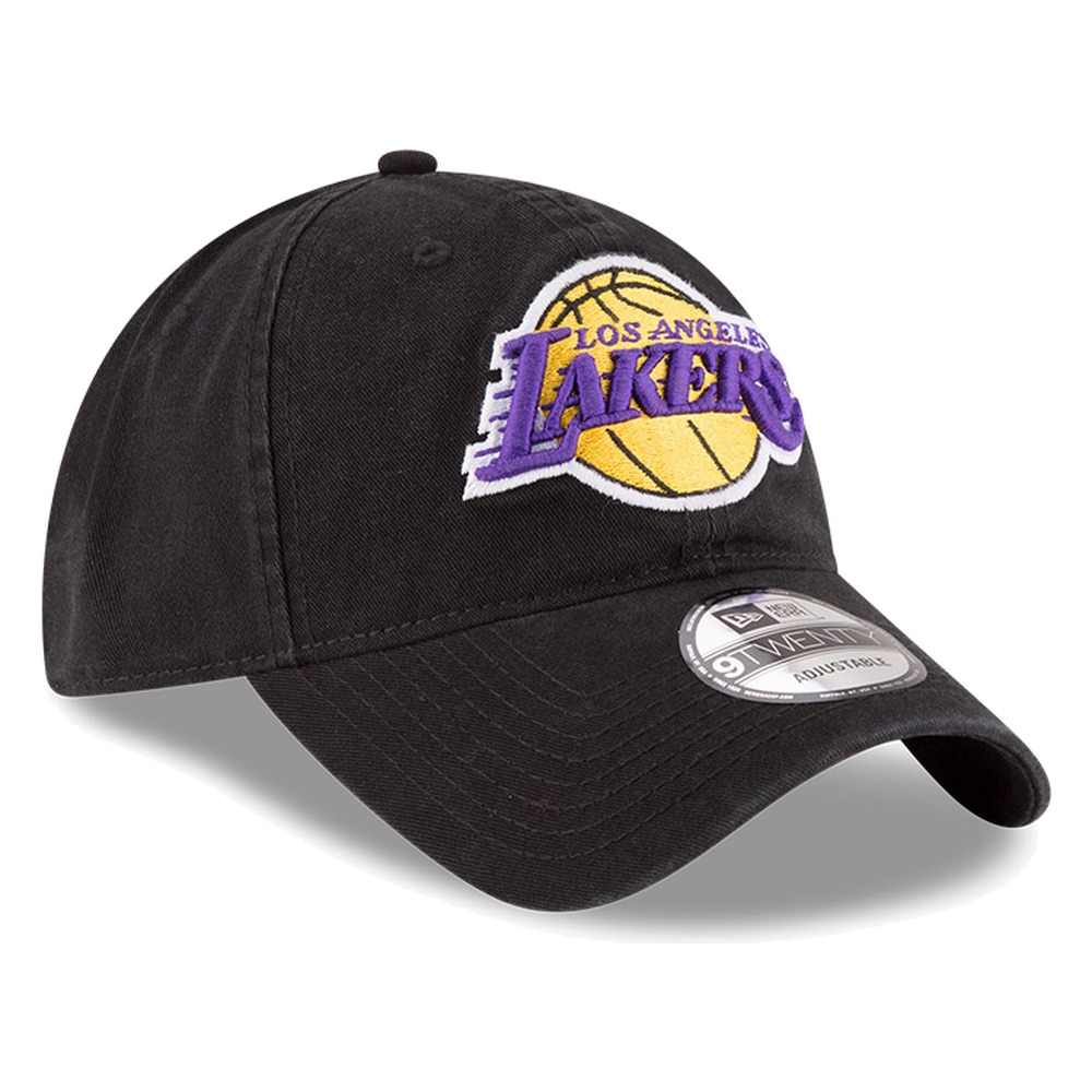 Los Angeles Lakers Black Core Classic New Era 9TWENTY Adjustable Hat