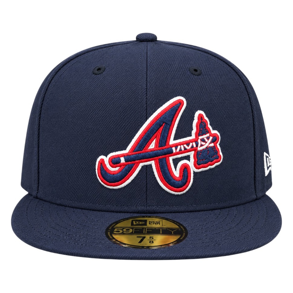 Atlanta Braves Navy with Side Batterman Patch Grey UV New Era 59FIFTY Fitted Hat