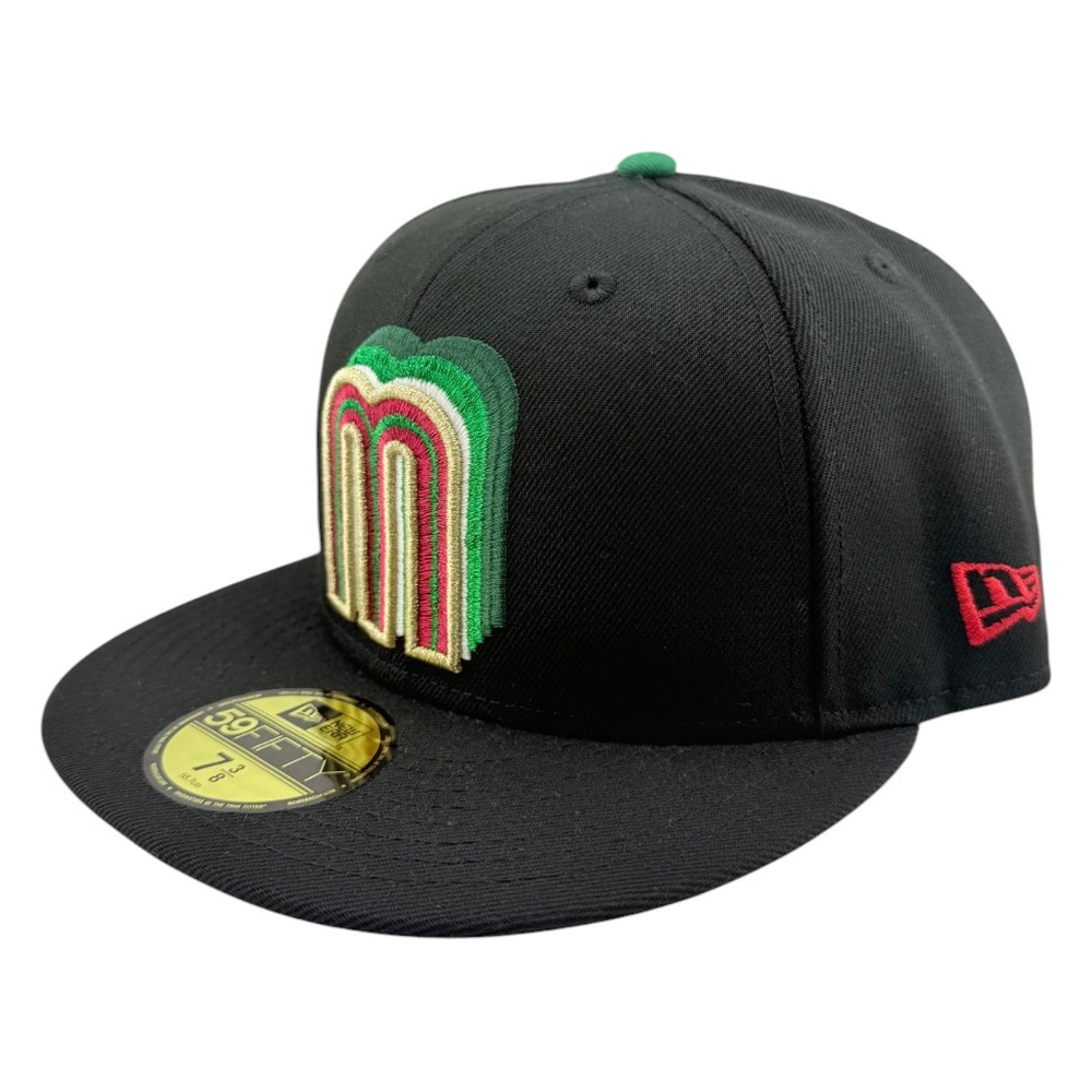 Mexico Black Layered M Logo Grey UV New Era 59FIFTY Fitted Hat