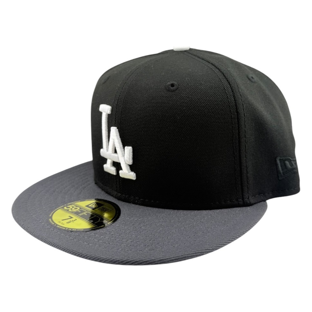 Los Angeles Dodgers Black and Graphite Viva Patch Grey UV New Era 59FIFTY Fitted Hat
