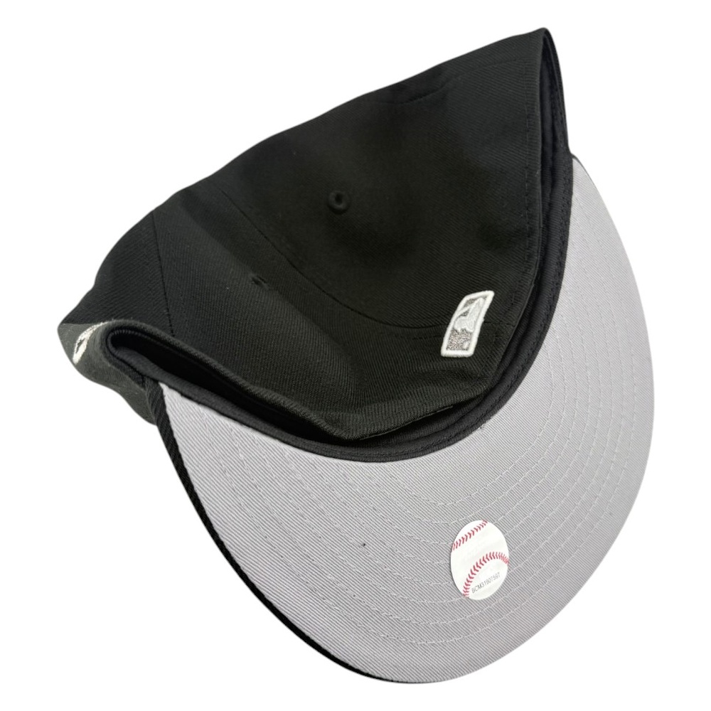 Los Angeles Dodgers Black Back to World Series Champions Patch Grey UV New Era 59FIFTY Fitted Hat