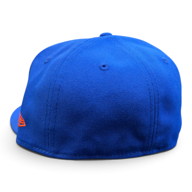 Denver Broncos Majestic Blue Leon the Lab 50th Anniversary Patch Kelly Green UV New Era 59FIFTY Fitted Hat