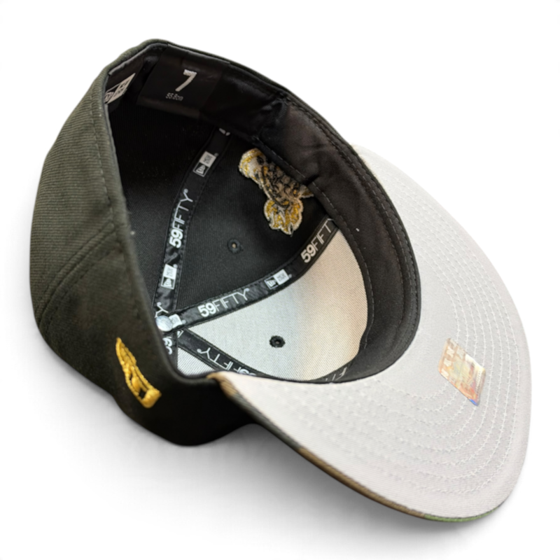 Denver Broncos Black Woodland Camo 2T MHS Leon the Lab Pro Bowl 1998 Patch Grey UV New Era 59FIFTY Fitted Hat