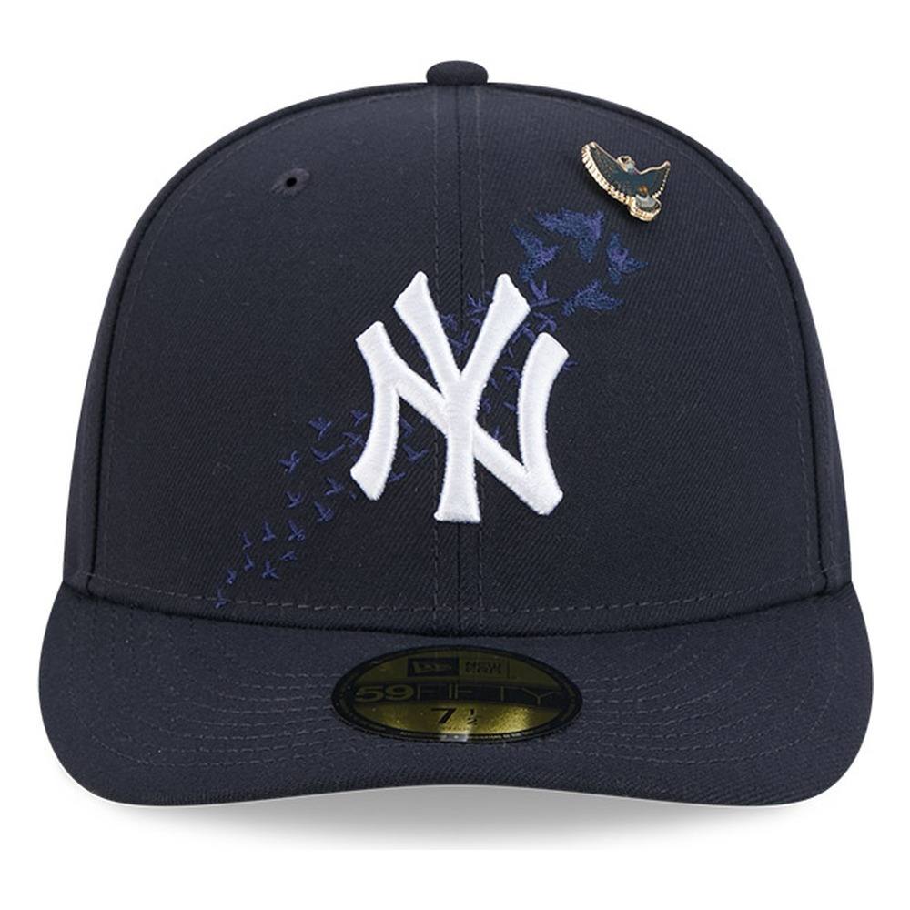 New York Yankees Navy Pin Era 59FIFTY Pre-Curved Fitted Hat