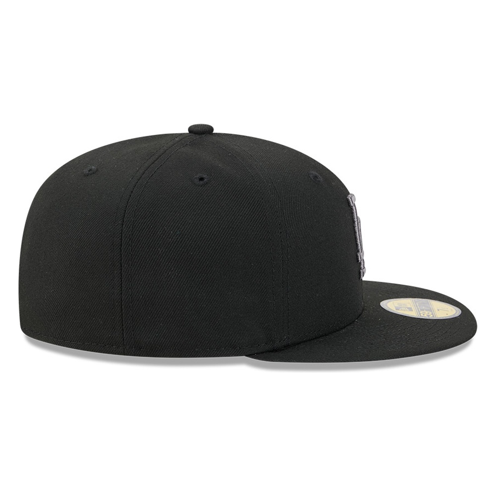 Los Angeles Dodgers Black Side Script New Era 59FIFTY Fitted Hat