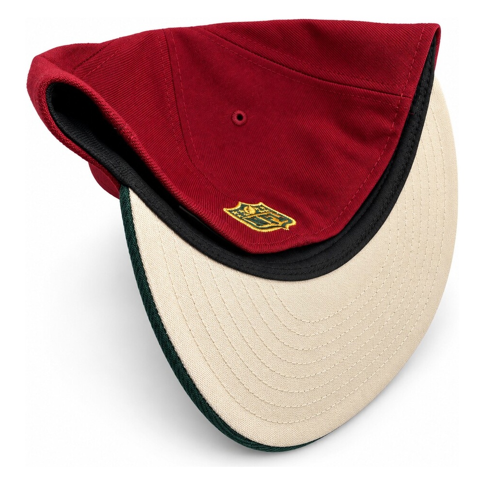 Pittsburgh Steelers Dark Red and Green Two Tone "Evergold" Collection Cream UV New Era 59FIFTY Fitted Hat
